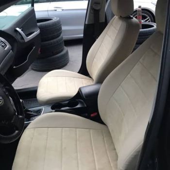 Авточехлы Автопилот Черный бежевый алькантара